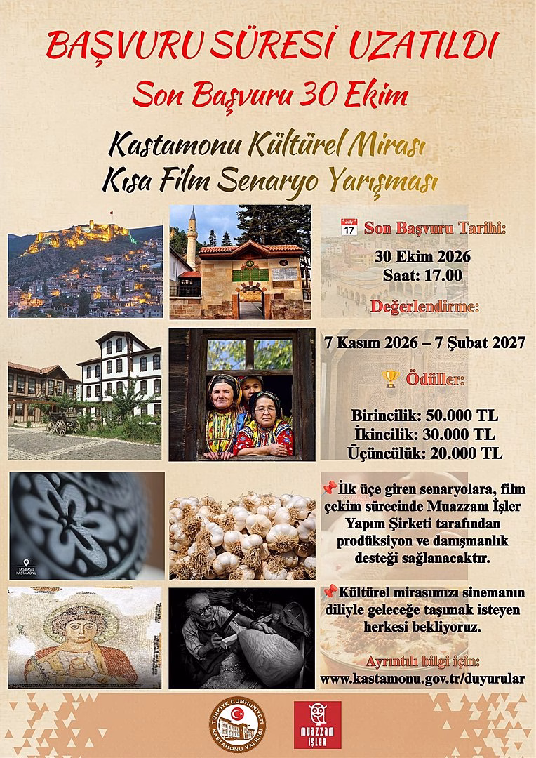 Kastamonu Kısa Film Senaryo Yarışması Başvuruları Sürüyor
