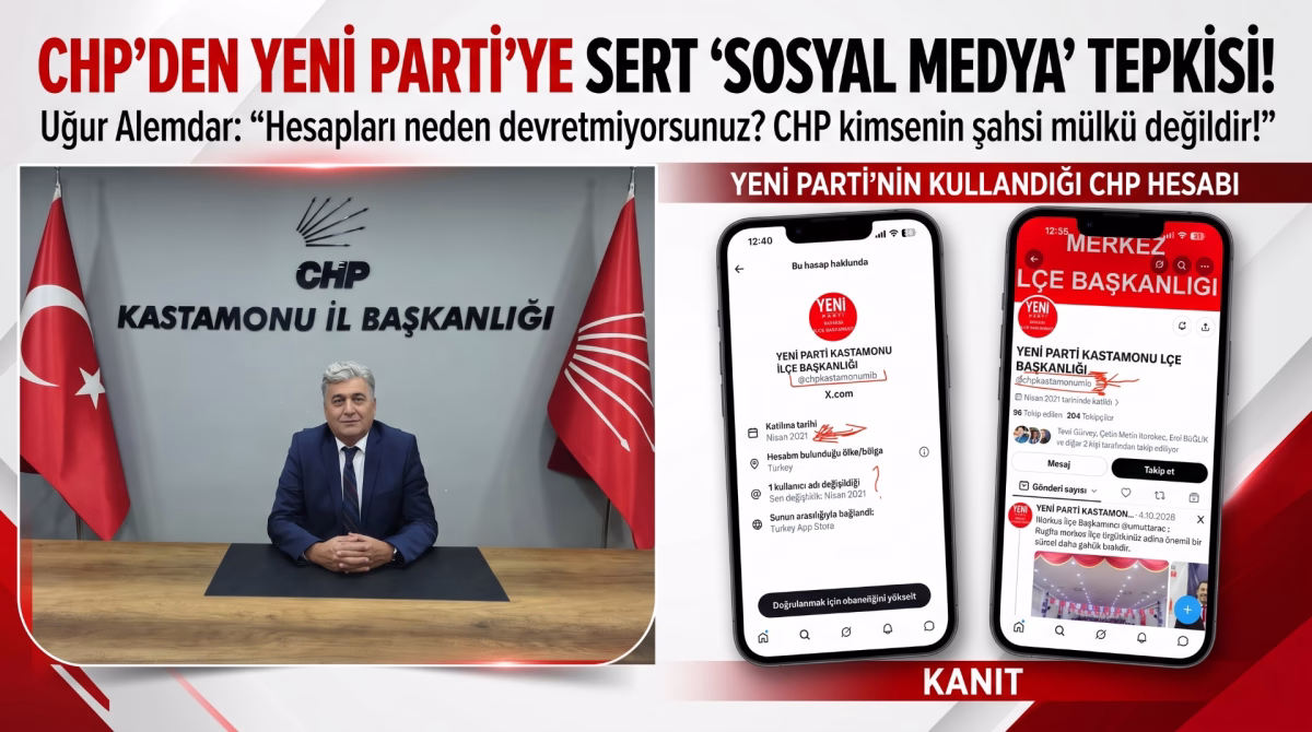 CHP Kastamonu'dan Yeni Parti'ye Tepki: Sosyal Medya Hesabı Kriz Çıkardı