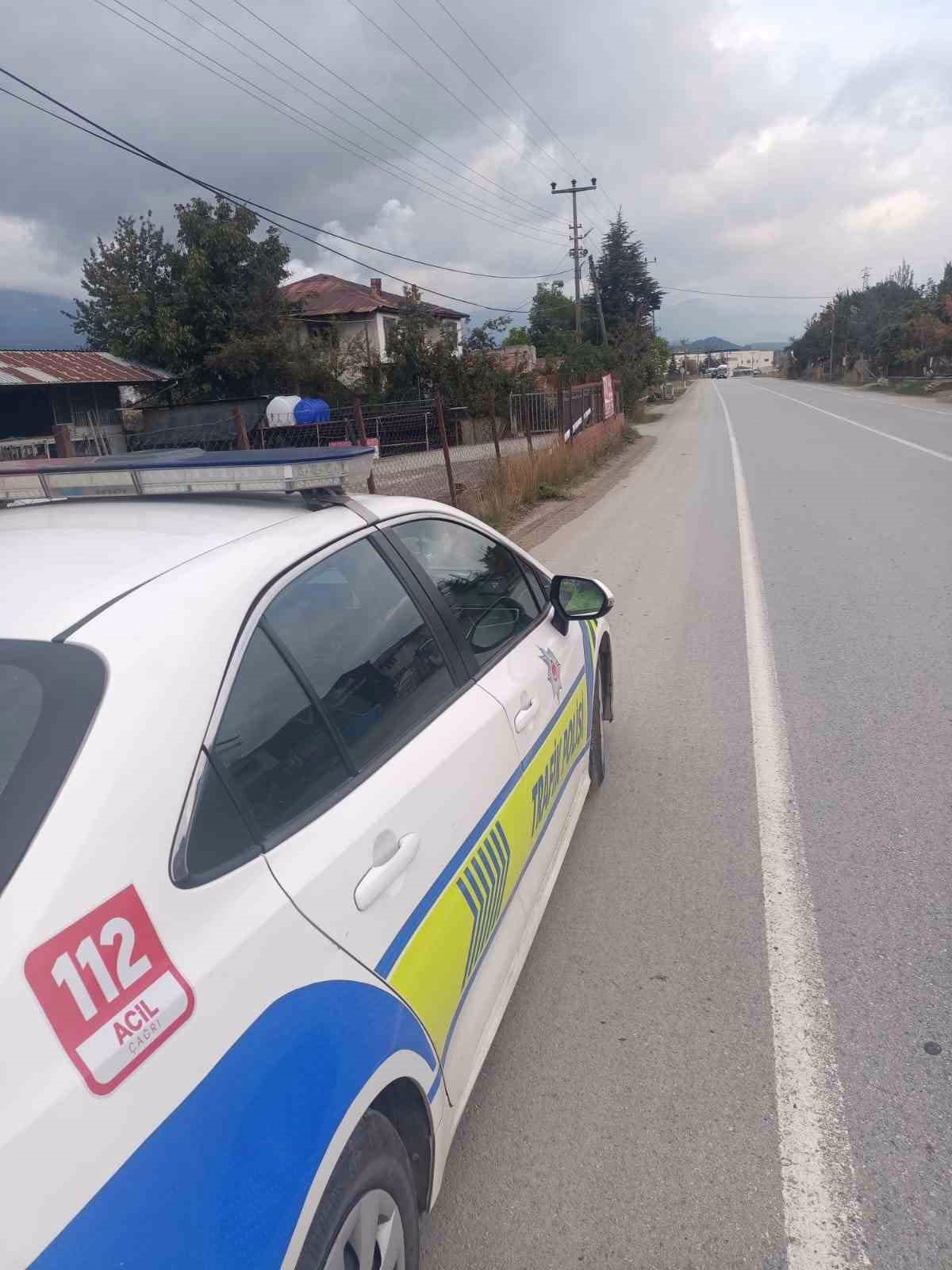 Bolu Mudurnu'da radarlı hız denetimi başlatıldı