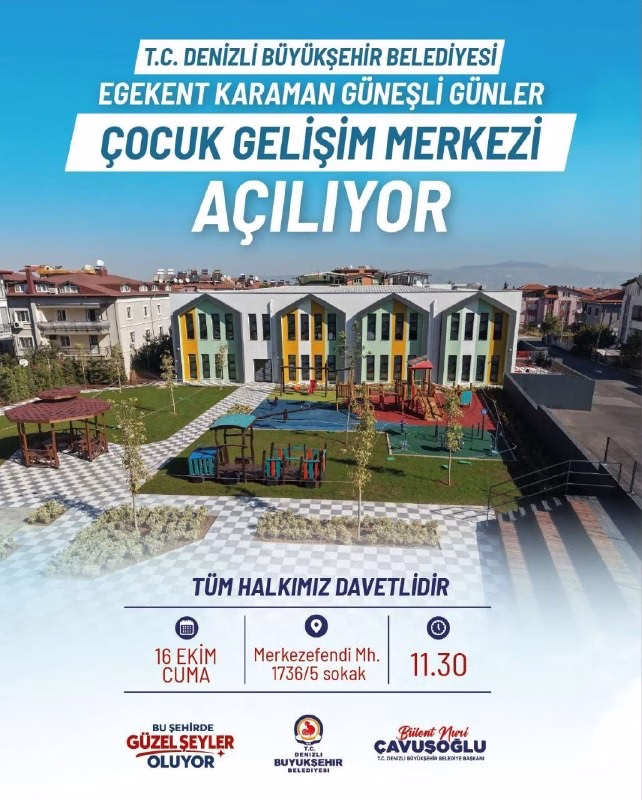 Güneşli Günler Çocuk Gelişim Merkezi Açılıyor