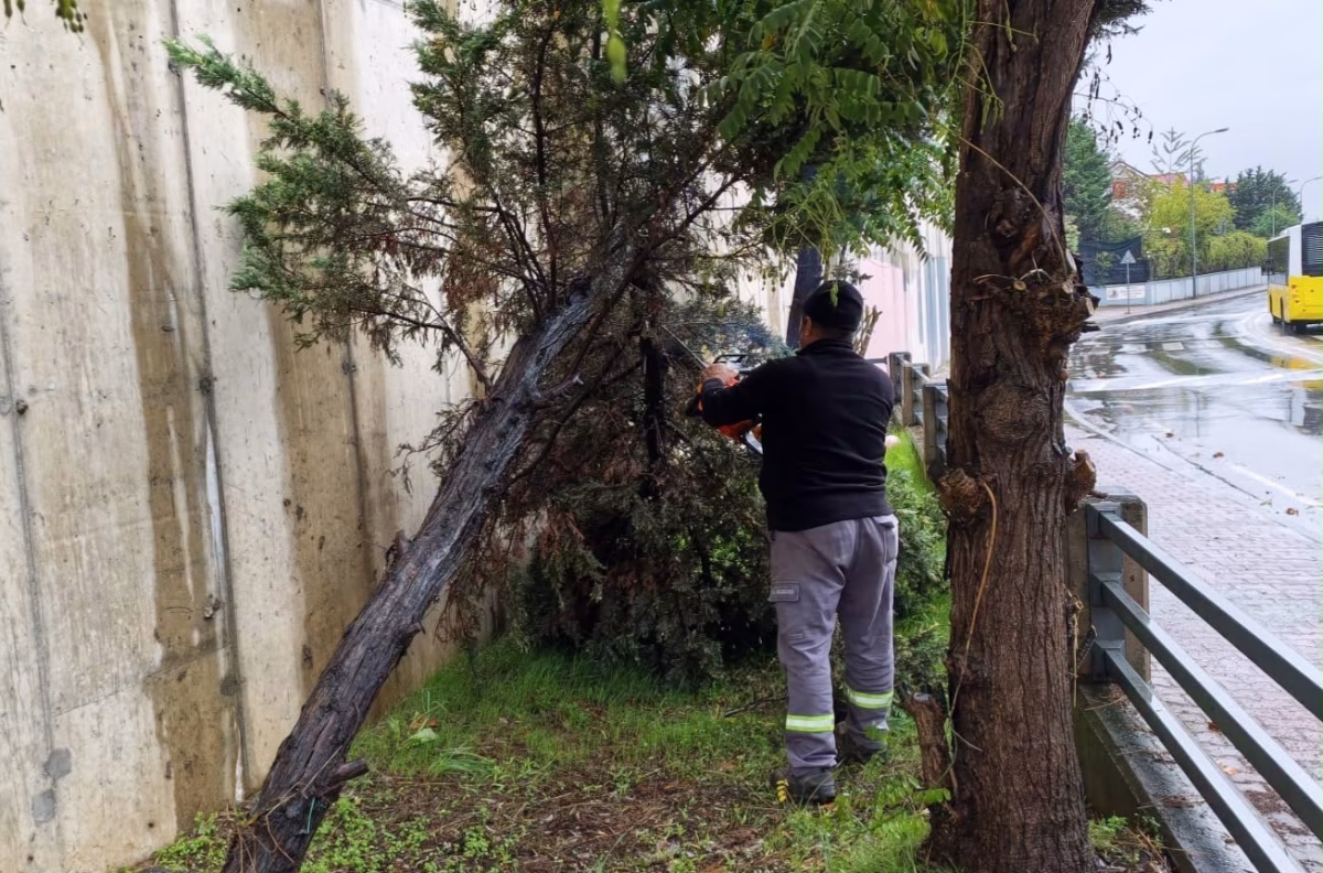 Kartal'da şiddetli yağış ve fırtınaya müdahale