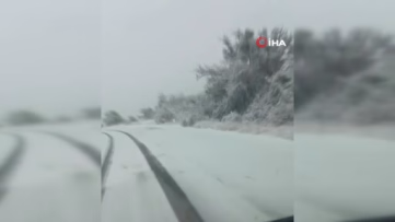 Ankara'nın yüksek kesimlerine kar yağdı