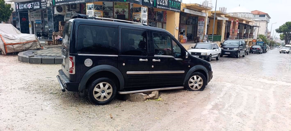 Buldan'da Önlemsiz Yol Çalışması Kazaya Yol Açtı