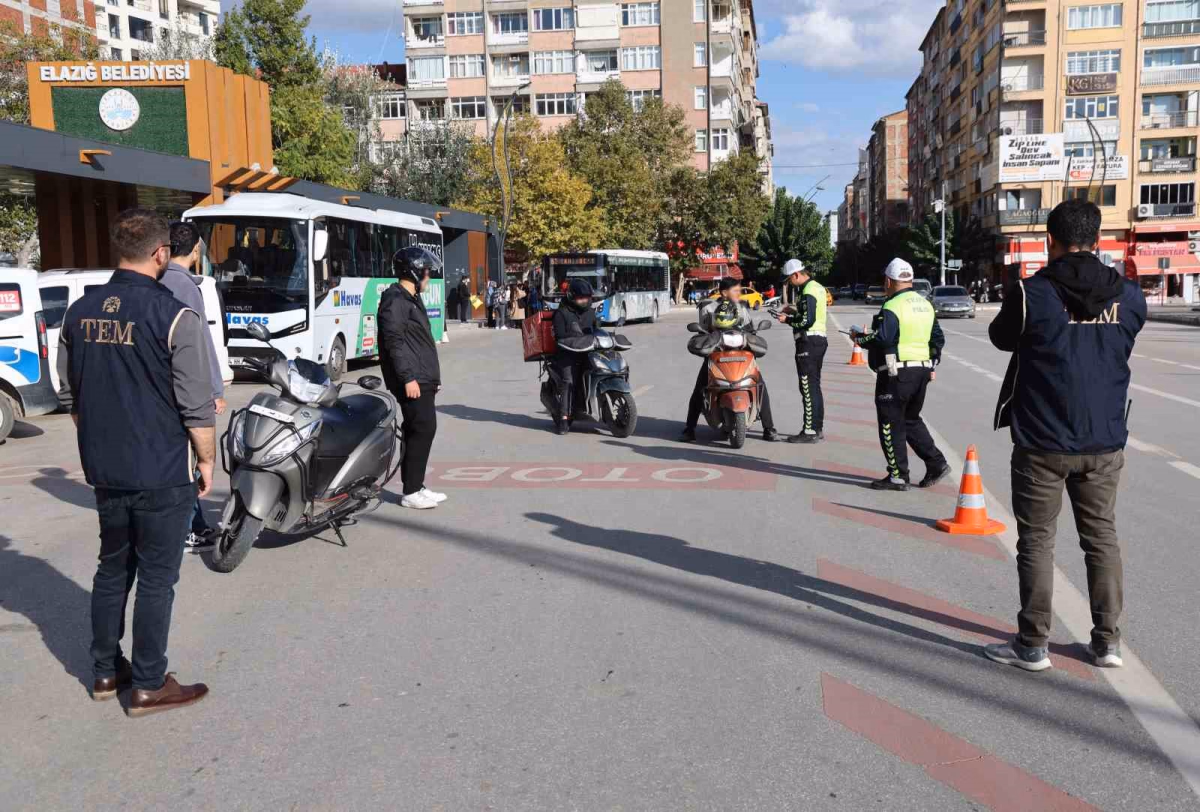 Elazığ'da motosikletlilere 1 milyon lira ceza