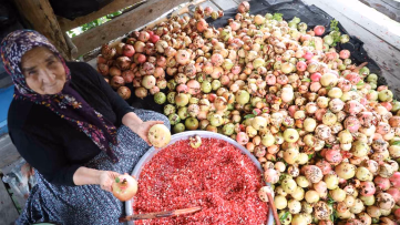 80 Yaşındaki Yeter Nine Nar Ekşisi Yapıyor