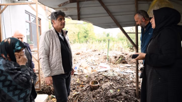 Başkan Kocaman afetzede aileleri ziyaret etti