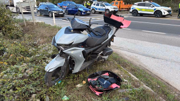 Bolu'da Motosikletle Ticari Araç Çarpıştı
