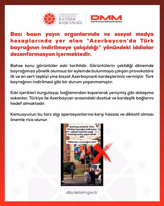 DMM'den Bayrak İddialarına Yalanlama
