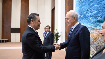 Meclis Başkanı Kurtulmuş Kırgızistan'da kabul edildi