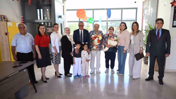 Başkan Topaloğlu hayırsever Akman çiftini ağırladı