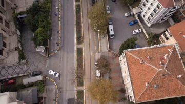 Eyüpsultan Tramvay Güzergahı Havadan Görüntülendi