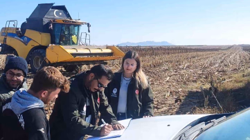 Karapınar’da Ayçiçeği Hasadında Denetim