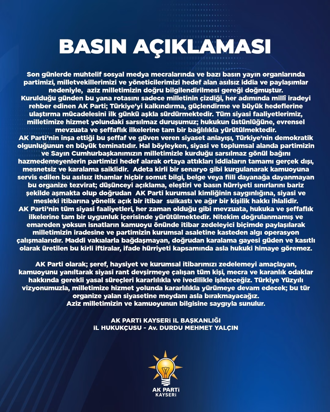AK Parti'den Sosyal Medya Paylaşımlarına Tepki