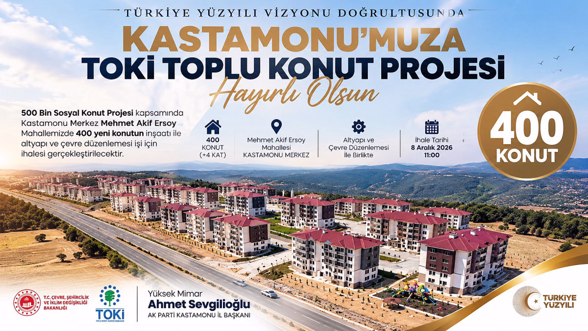 Kastamonu'ya 400 Yeni Konut Müjdesi