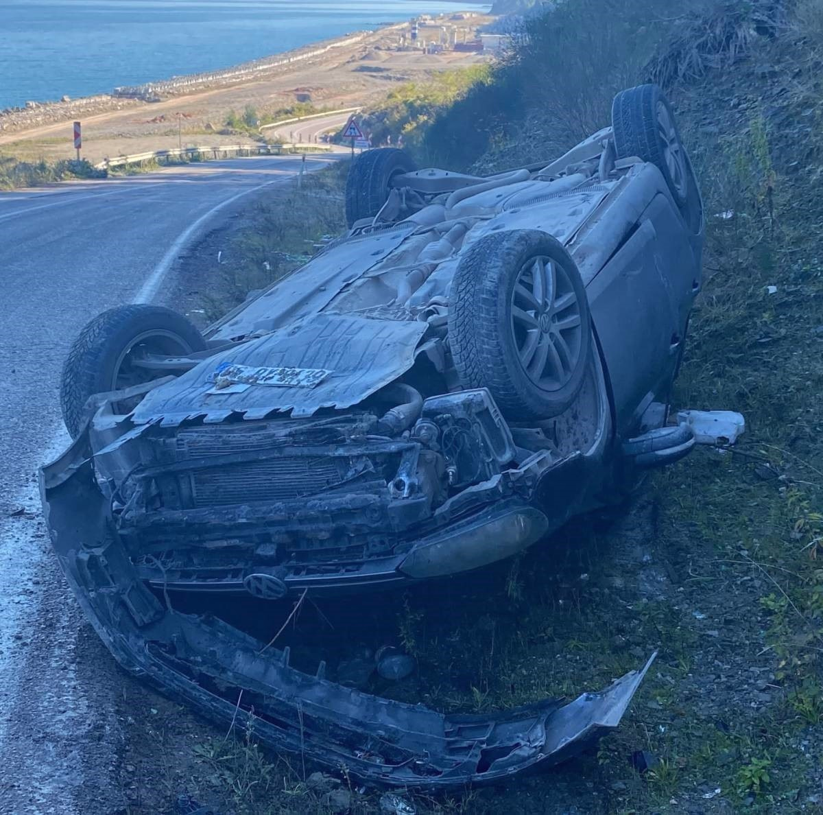Sinop'ta Takla Atan Otomobilde 2 Yaralı