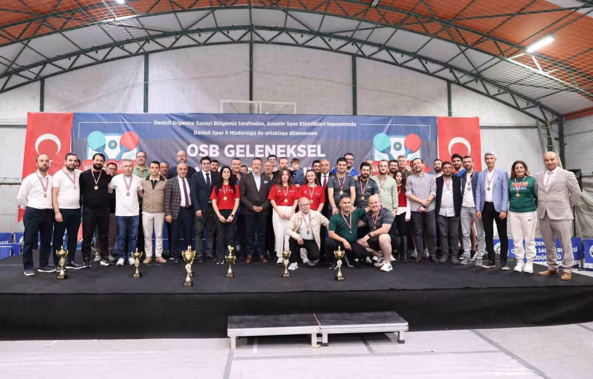 Denizli OSB Masa Tenisi Turnuvası şampiyonları belli oldu