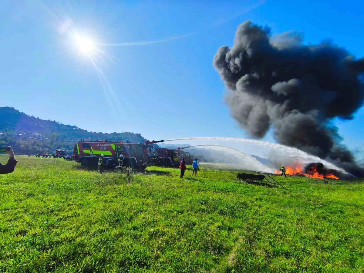 Ordu-Giresun Havalimanı’nda Gerçeği Aratmayan Tatbikat