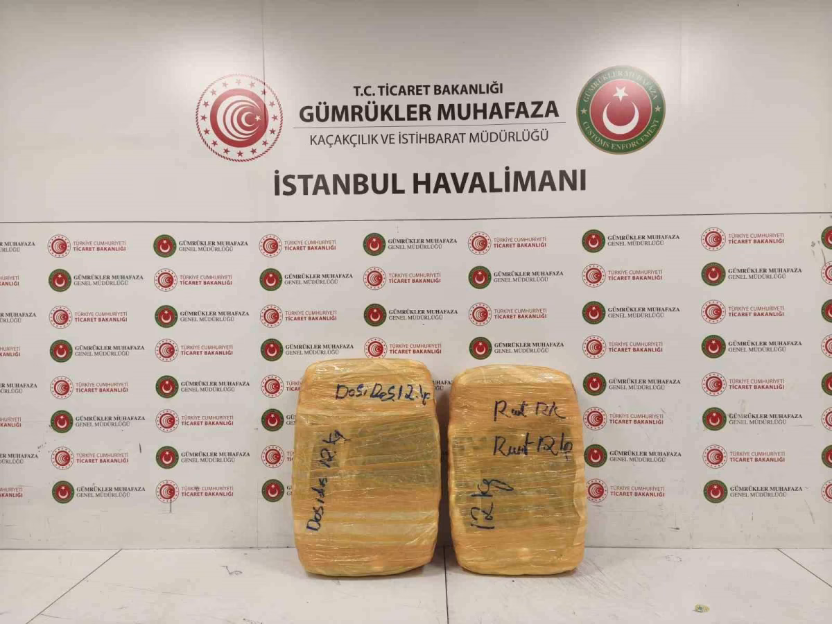 İstanbul Havalimanı'nda 25 Kilo Esrar Ele Geçirildi