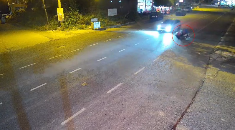 Payas’ta Motosiklet Kazası Kamerada