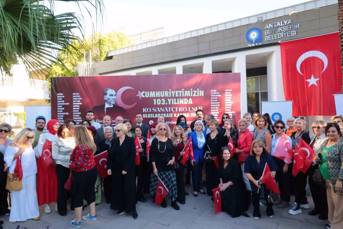 Antalya'da 103 sanatçıdan Cumhuriyet sergisi