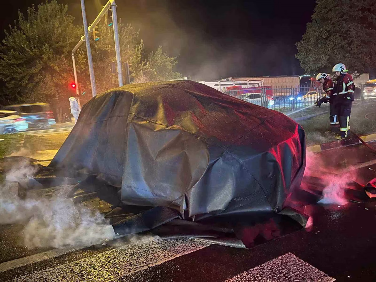 Aydın'da elektrikli araç yangınına özel müdahale