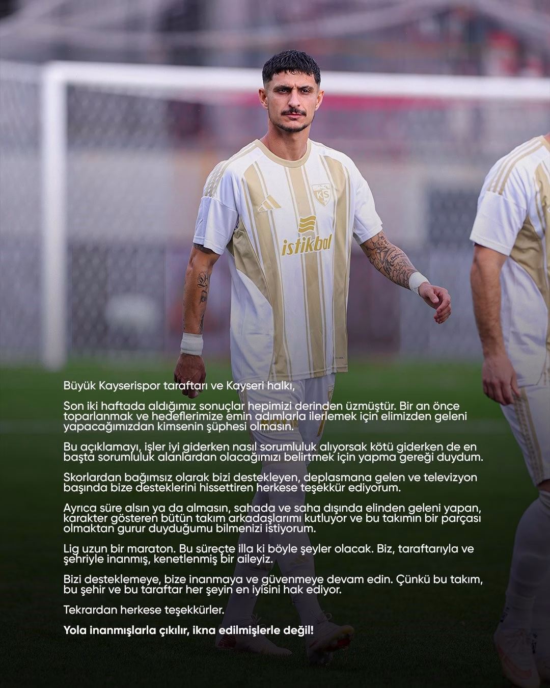 Benhur Keser'den Kayserispor taraftarına mesaj