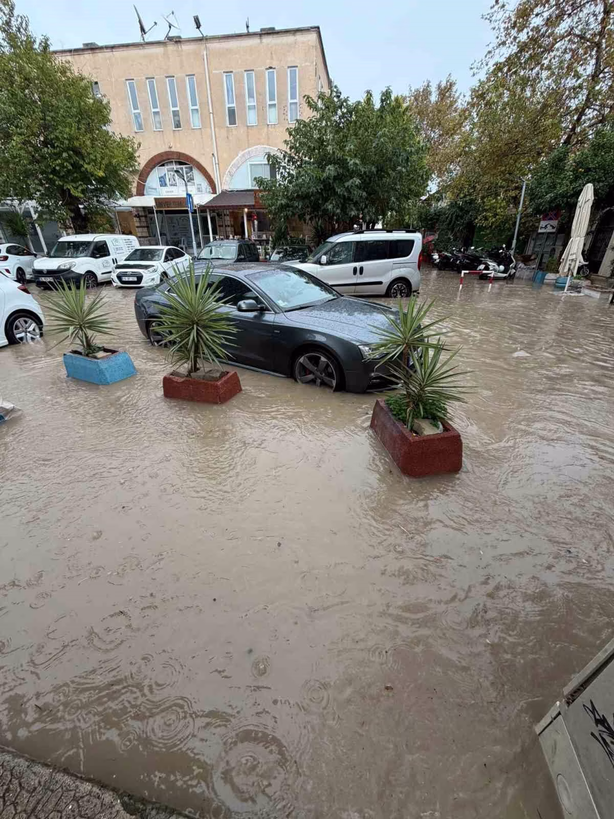 Çeşme'de Şiddetli Yağış Hayatı Felç Etti