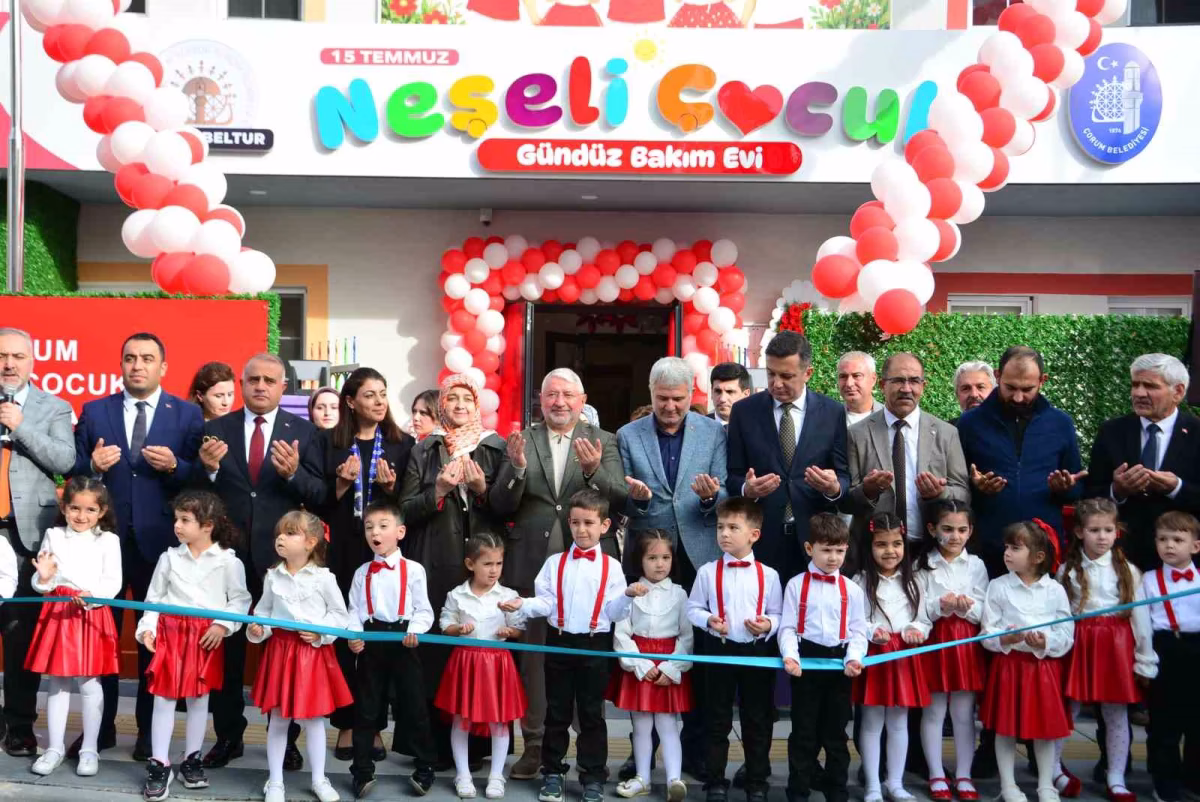Çorum'da Çocuk Gündüz Bakım Evi Açıldı