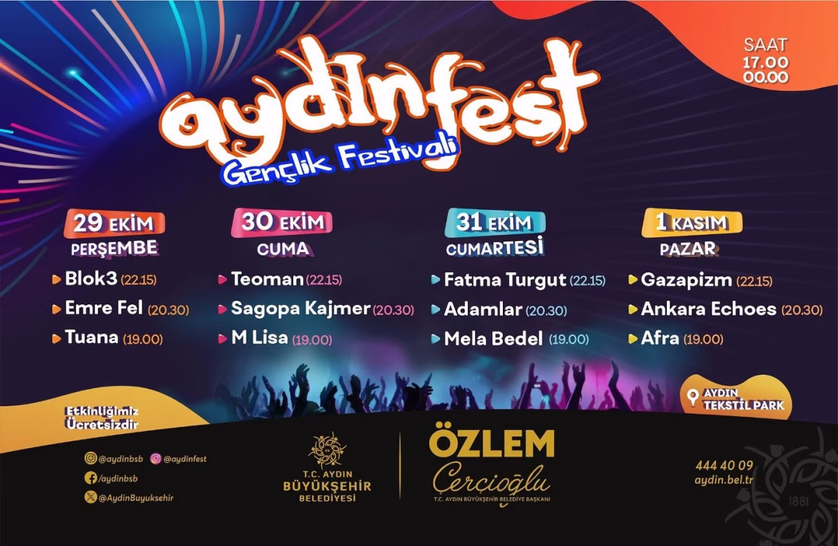 Aydınfest 29 Ekim'de Başlıyor
