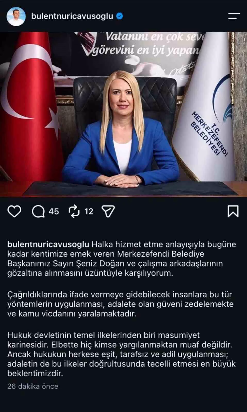 Bülent Nuri Çavuşoğlu'ndan gözaltı tepkisi