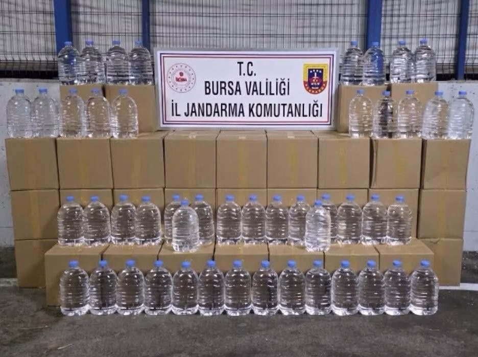Bursa’da bin 260 litre etil alkol yakalandı