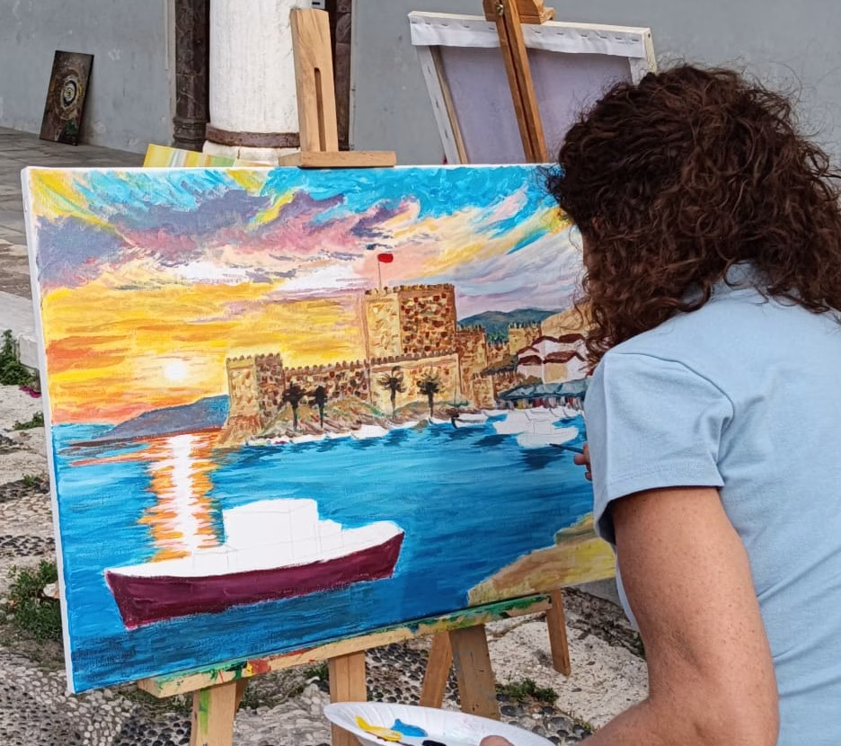 Çeşme'nin Tarihi Dokusu Sanatçılarla Tuvalde