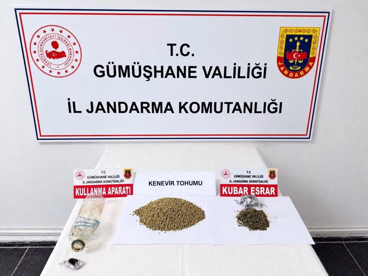 Gümüşhane'de uyuşturucu operasyonu