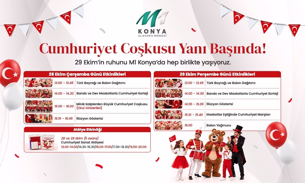 M1 Konya AVM’den Cumhuriyet Coşkusu
