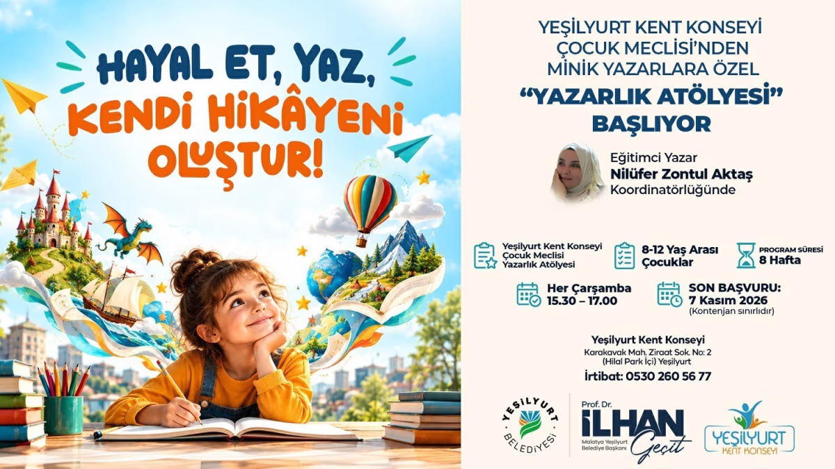Minik Yazarlar İçin Yazarlık Atölyesi Başlıyor