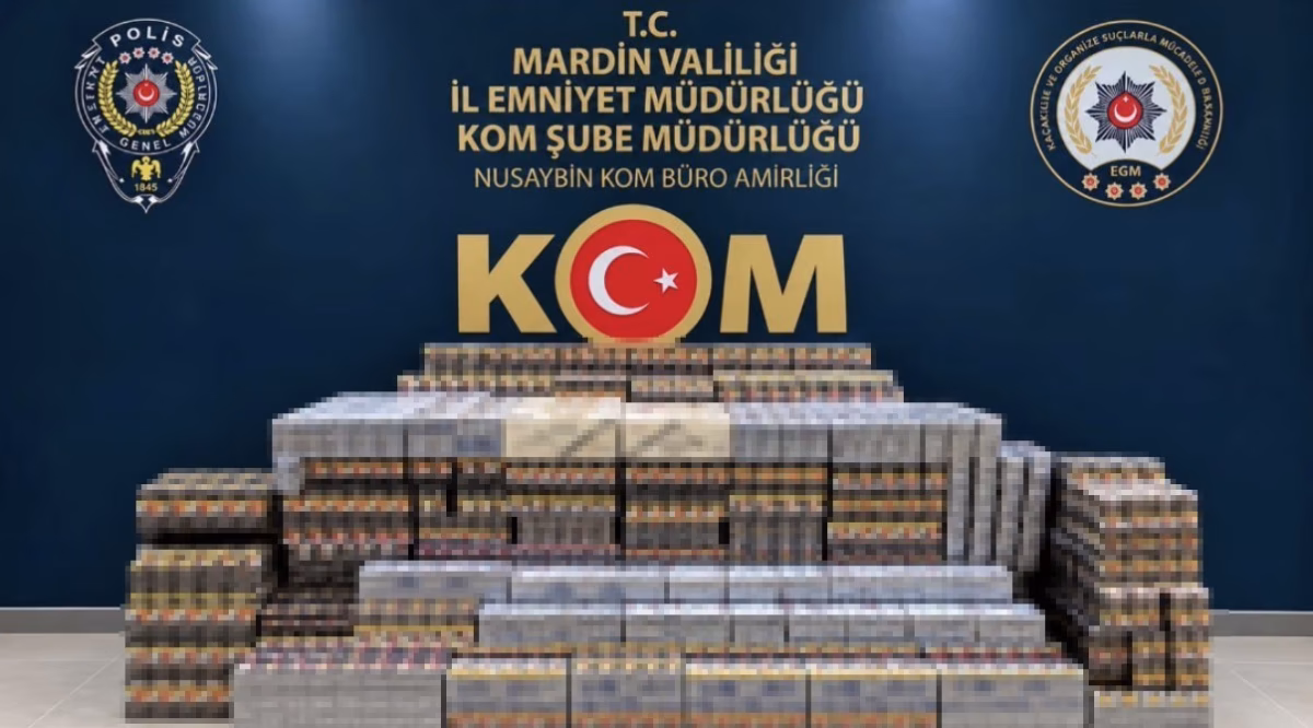 Nusaybin'de binlerce paket kaçak sigara yakalandı