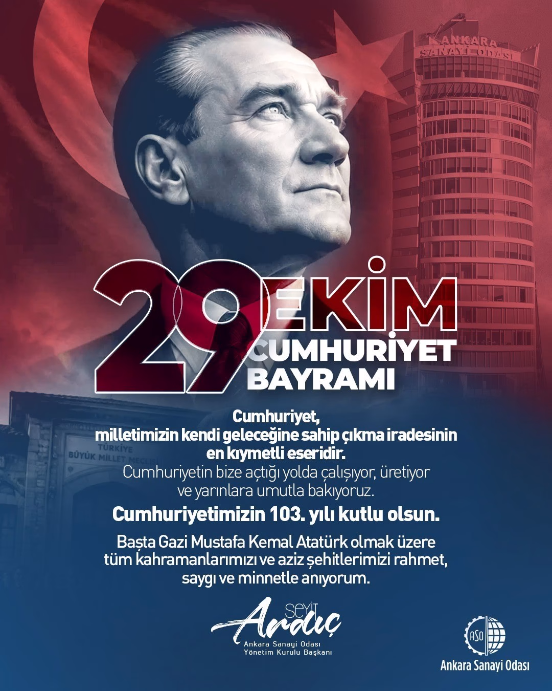 ASO Başkanı Ardıç'tan Cumhuriyet mesajı