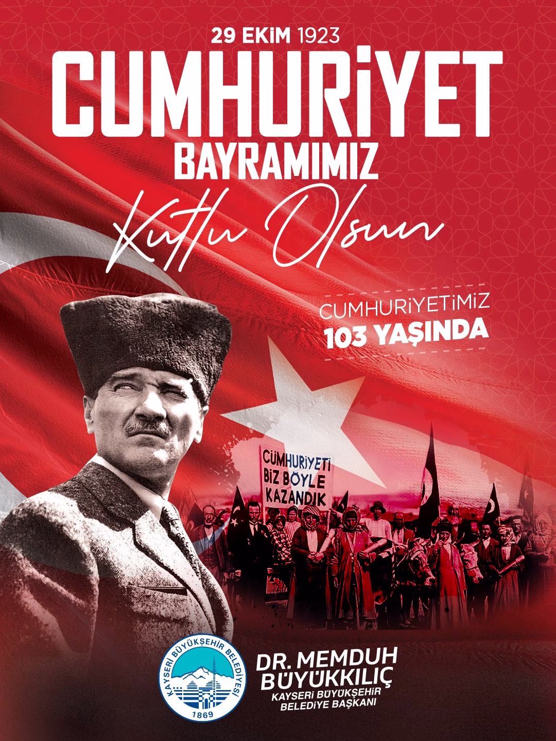 Başkan Büyükkılıç'tan 29 Ekim Mesajı
