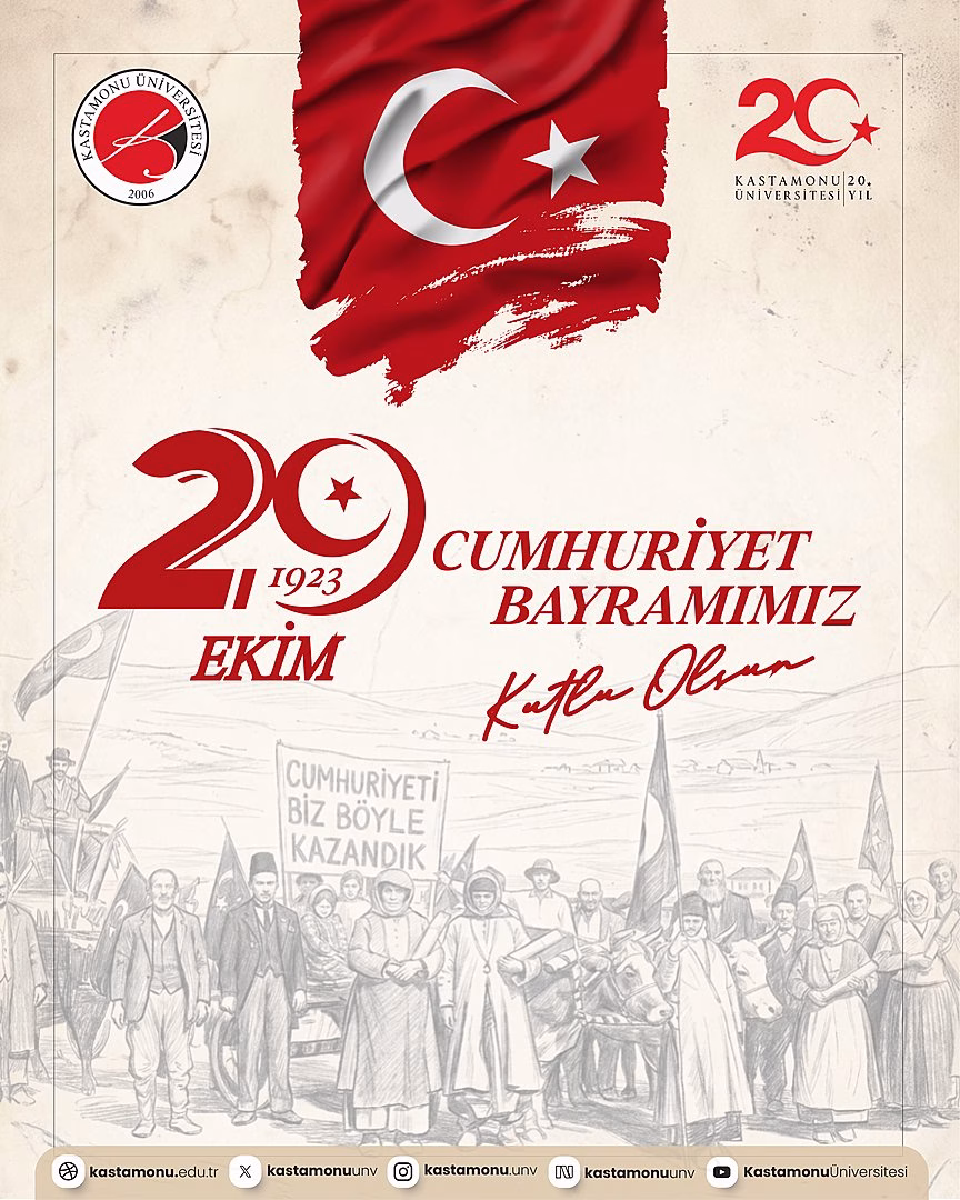Kastamonu Üniversitesi'nden 29 Ekim Cumhuriyet Bayramı