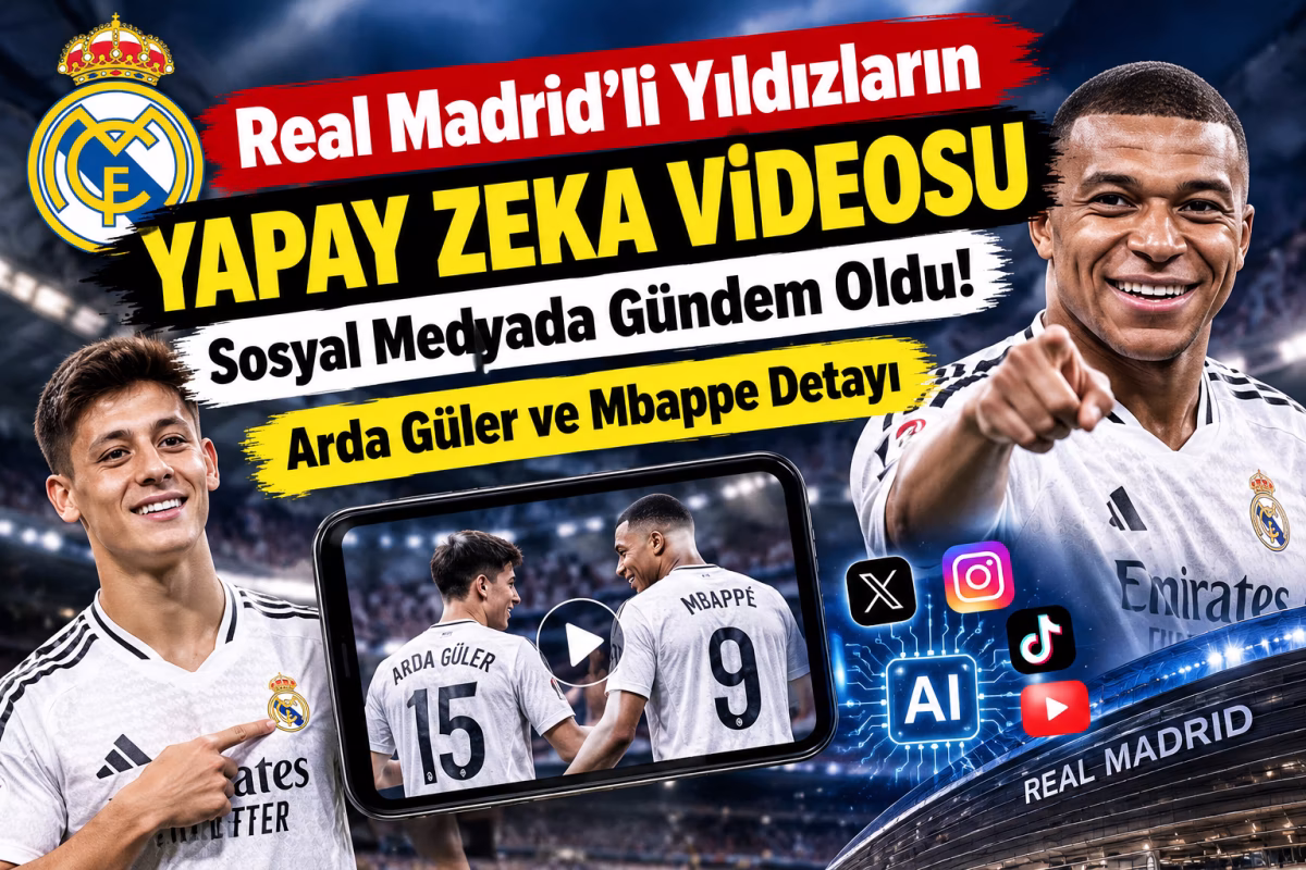 Real Madrid’li Yıldızların Yapay Zeka Videosu Sosyal Medyada Gündem Oldu! Arda Güler ve Mbappe Detayı