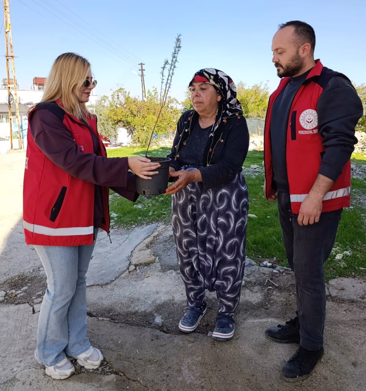 Yaşlılara Fidan Dağıtıldı