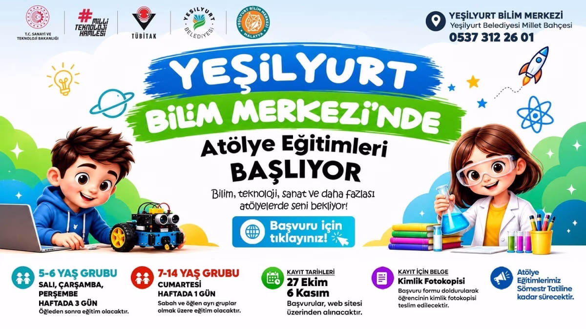 Yeşilyurt Bilim Merkezi Kayıtları Başladı