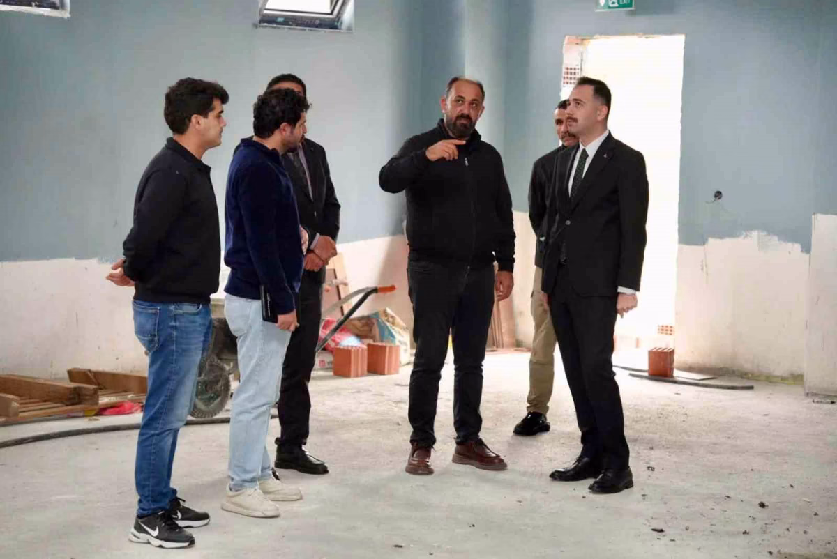 Üzümlü Güreş Salonu İnşaatında İnceleme Yapıldı