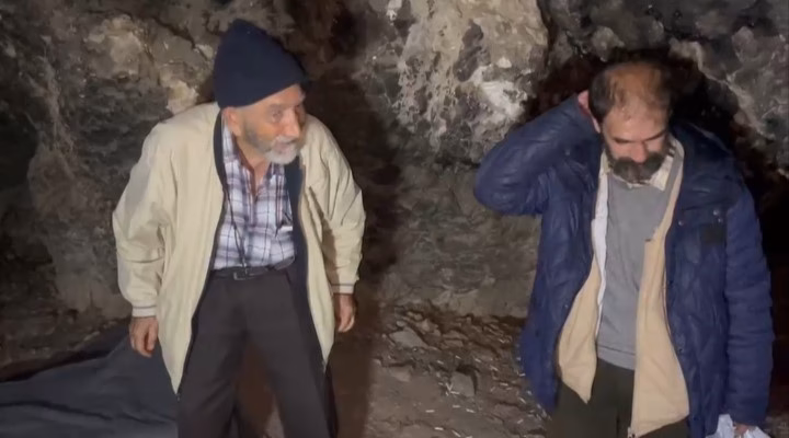 Uludağ'da mağarada yaşayan adam kurtarıldı